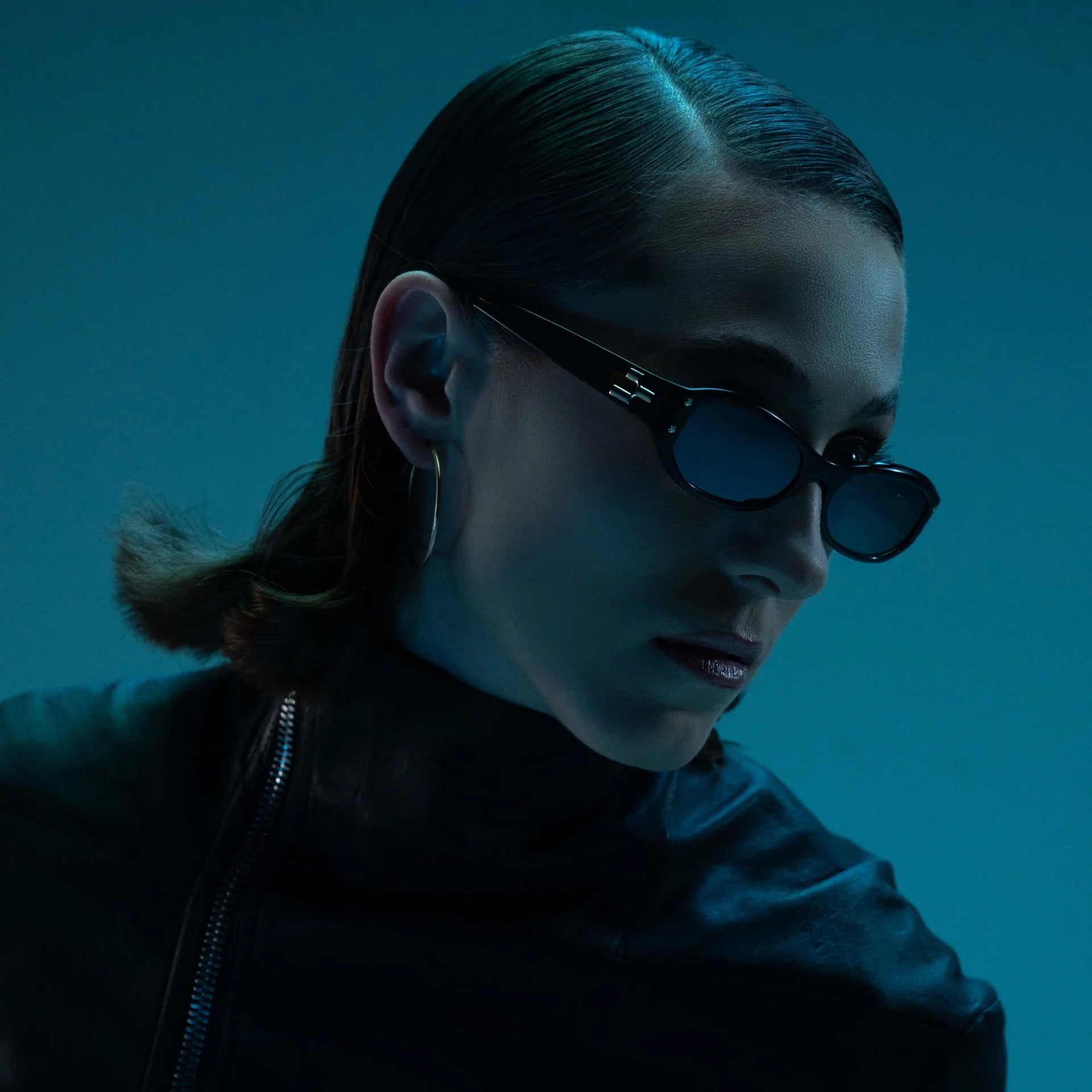 NRGY VELA Graphite Lens Acetate Sunglasses Black