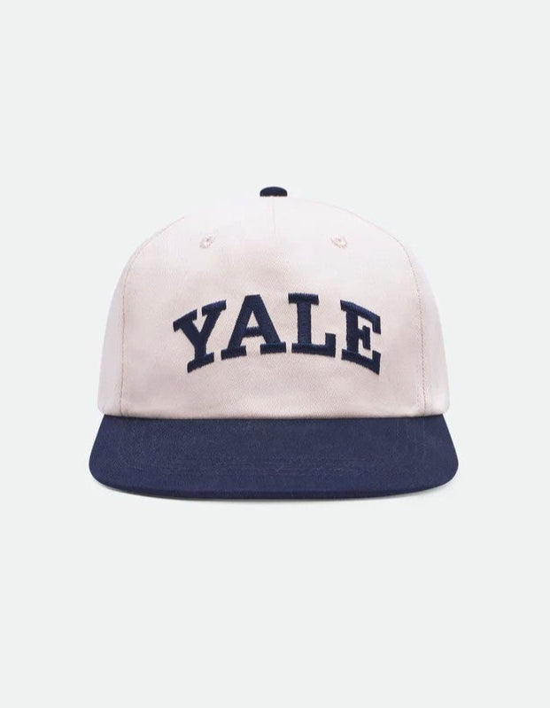 Les Deux x Yale Logo Soft Snapback Cap Ivory/Dark Navy