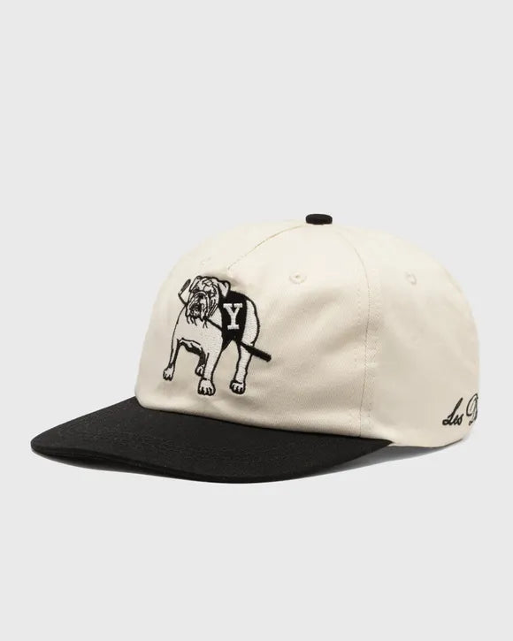 Les Deux x Yale Bulldog Soft Snapback Cap Ivory/Black