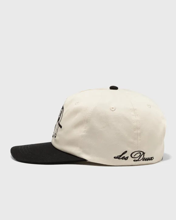 Les Deux x Yale Bulldog Soft Snapback Cap Ivory/Black