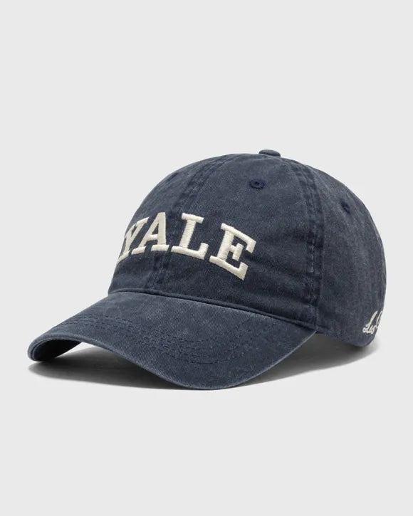 Les Deux x Yale Logo Washed Dad Cap Dark Navy