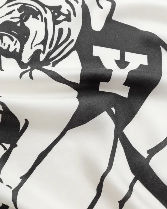 Les Deux x Yale Bulldog Scarf Ivory/Black