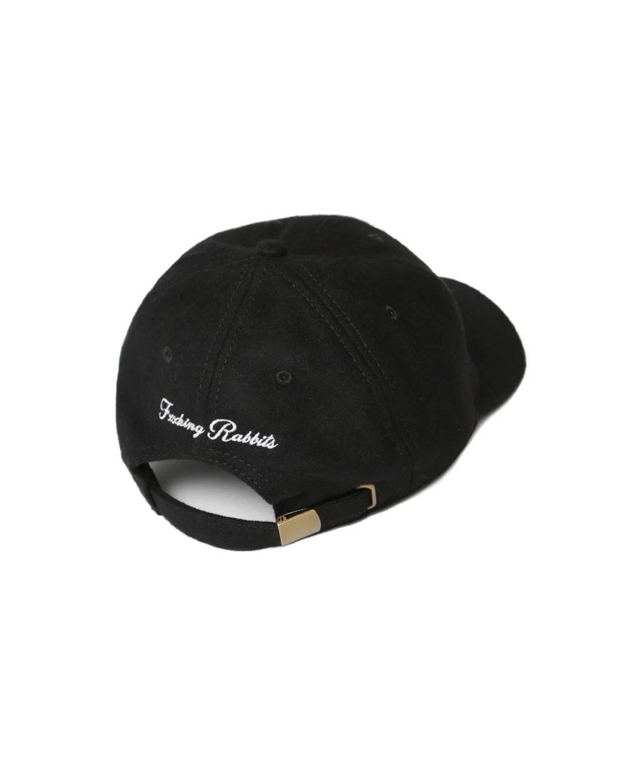 Fxxking Rabbits F Embroidery Logo Cap Black