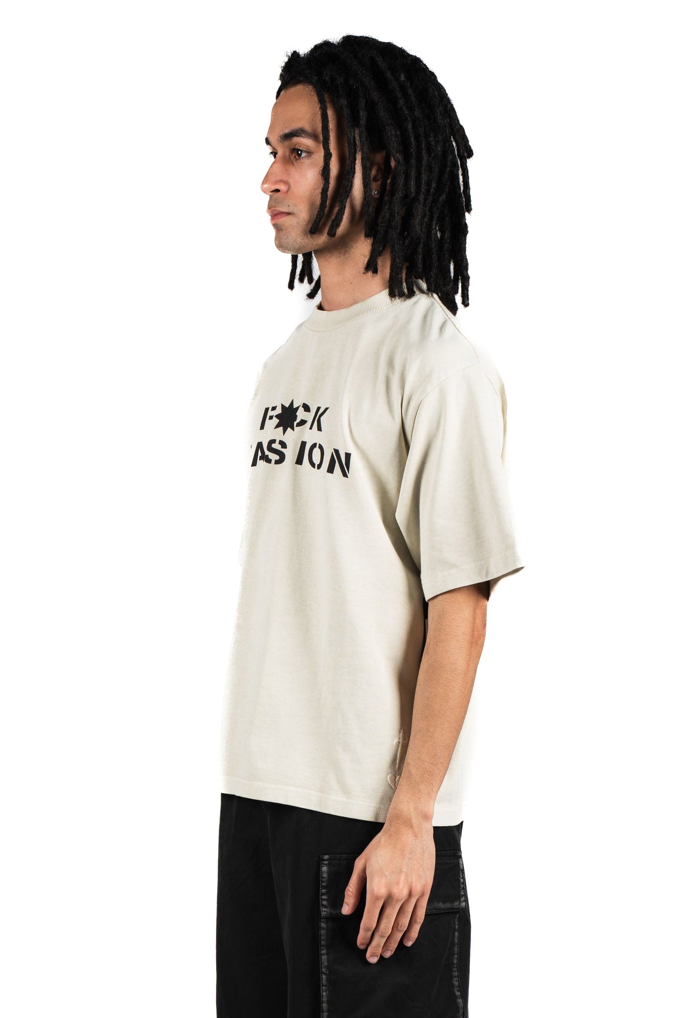 Beach Brains F*ck Fashion Boxy Tee Bone