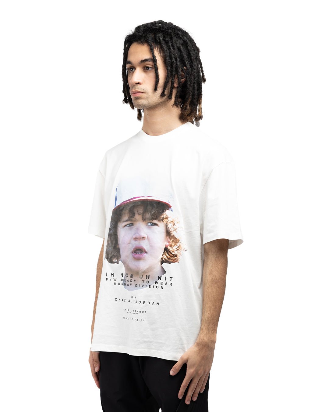 Ih Nom Uh Nit Dustin and Logo Relaxed Tee Off White