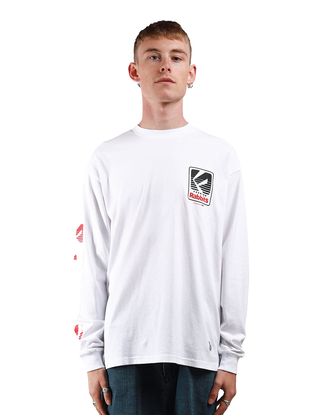 Fxxking Rabbits Photographers Gear L/S Tee White