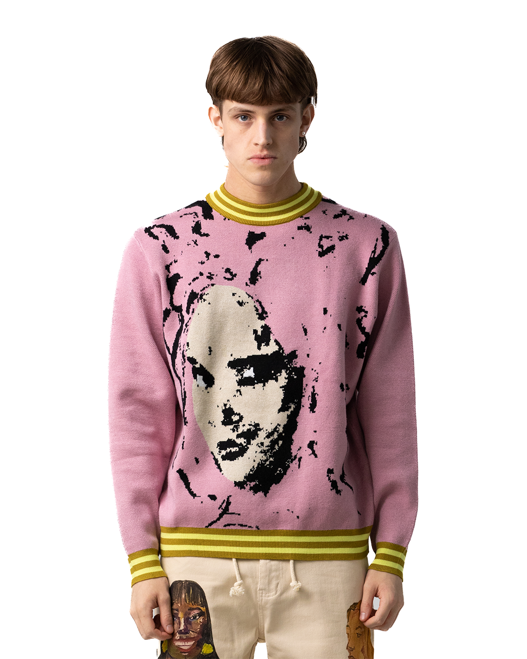 KidSuper The Con Artist Knit Sweater Pink
