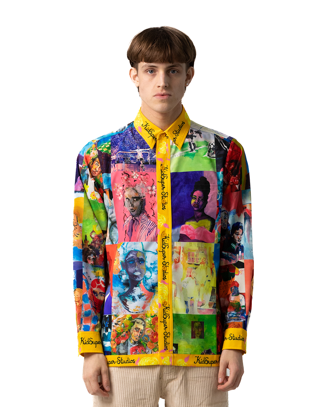 KidSuper Multi Colour Portraits LS Button Up Shirt Multi