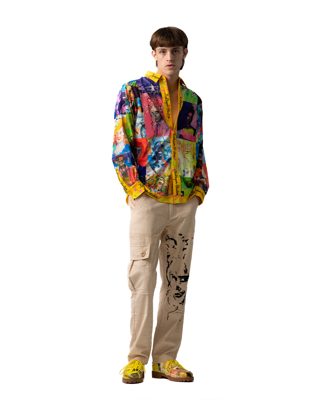 KidSuper Multi Colour Portraits LS Button Up Shirt Multi