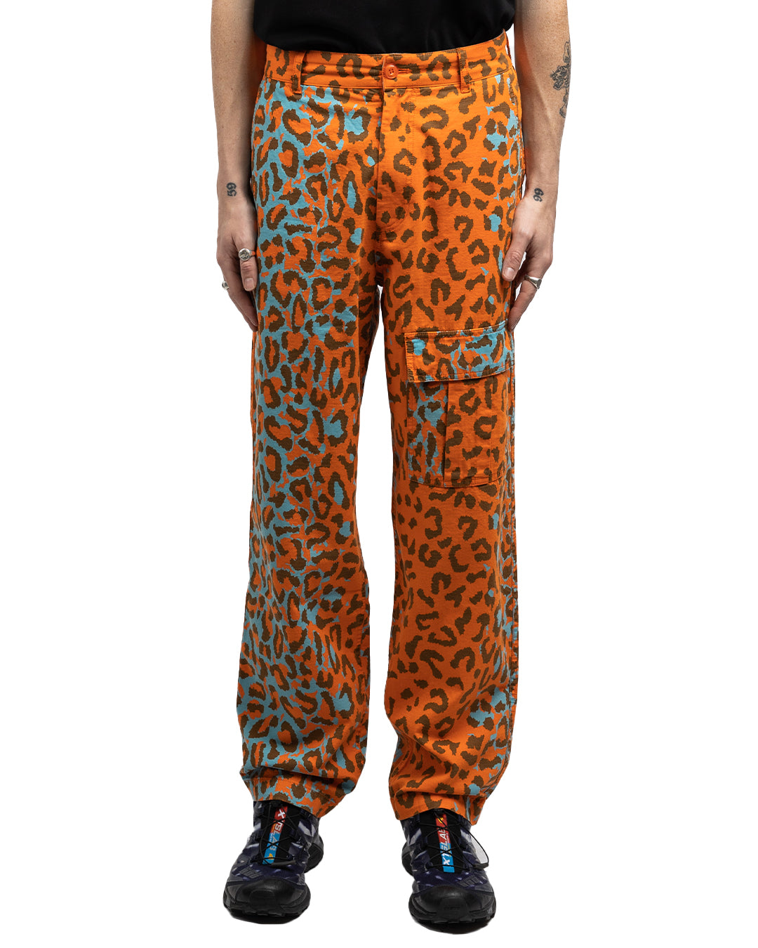 Awake NY Military Cargo Pants Printed Leopard