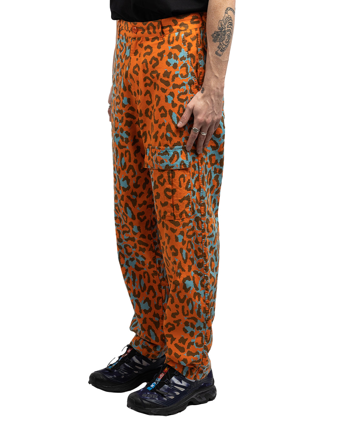 Awake NY Military Cargo Pants Printed Leopard