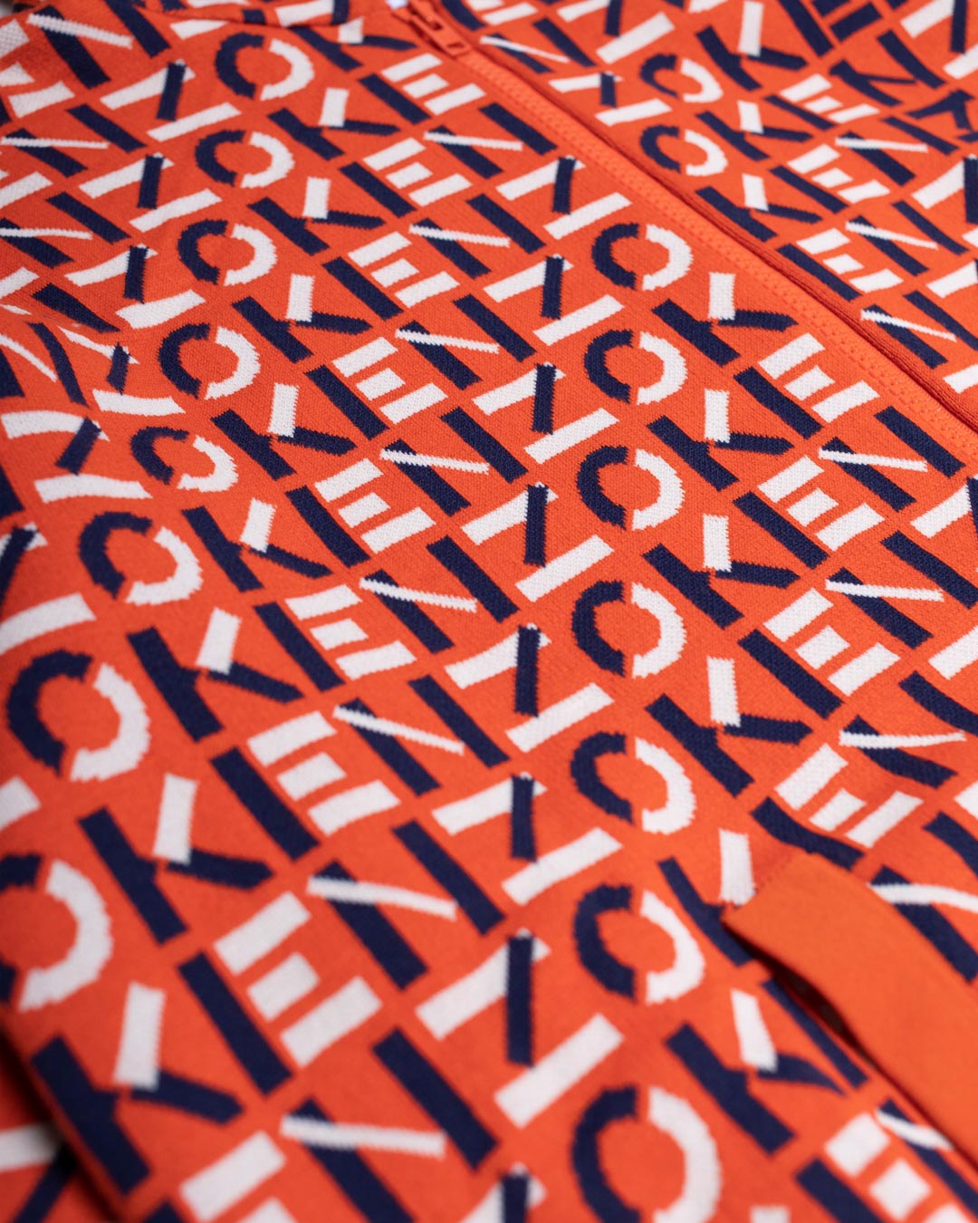 Kenzo Sport Monogram Jacquard Jacket Deep Orange